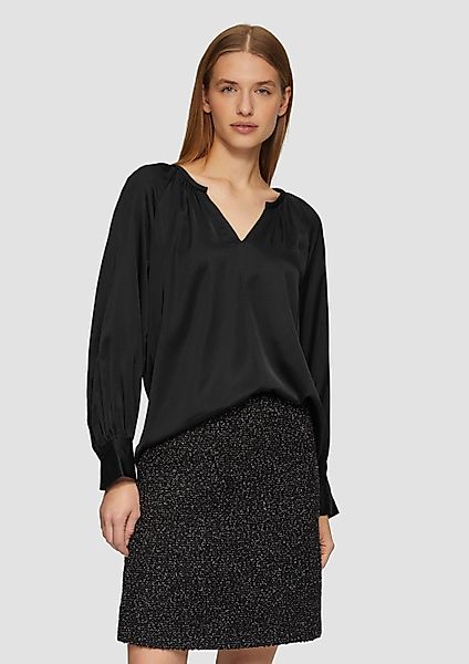 s.Oliver Langarmbluse Bluse Satinbluse im Relaxed günstig online kaufen