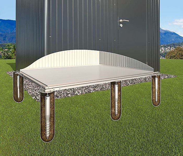 Biohort Gerätehaus-Fundamentrahmen aus Aluminium günstig online kaufen