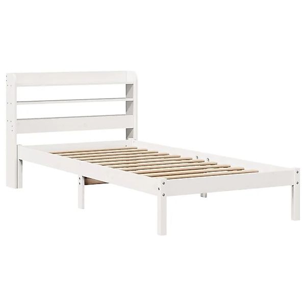 vidaXL Massivholzbett ohne Matratze Weiß 90x190 cm Kiefernholz 3306528 günstig online kaufen