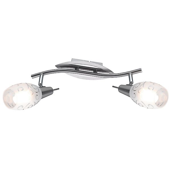 LED-Deckenstrahler Milazzo 2-flammig Nickel 2x E14 4 W Warmweiß 350,m ca. 3 günstig online kaufen