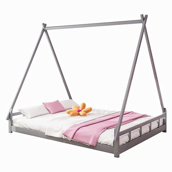 Ulife Kinderbett Jugendbett Massivholzbett Zeltbett Eltern-Kind-Bett, 140x2 günstig online kaufen