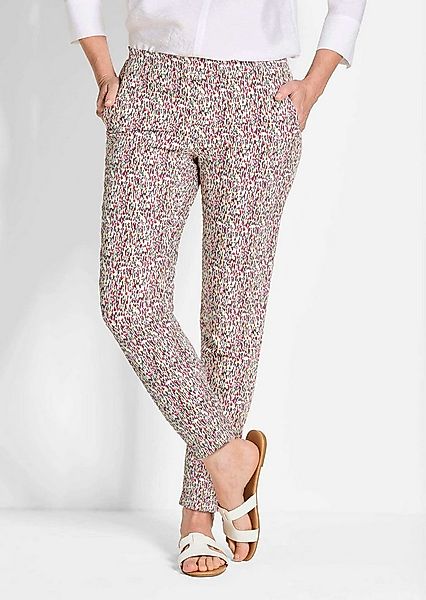 GOLDNER Schlupfhose Elastische Druckhose LOUISA bunt Slim Fit Damenhose knö günstig online kaufen