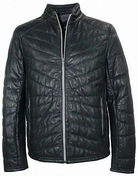 Jilani Lederjacke Jilani - Herren Lederjacke Lammnappa Steppjacke dunkelbla günstig online kaufen