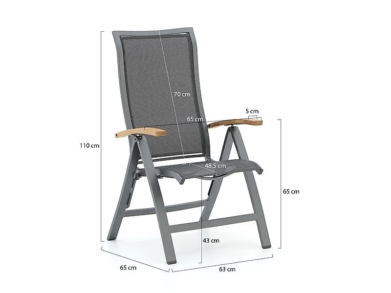 Bellagio Lugo/Linosa 160x160 cm Gartenmöbel-Set 9-teilig verstellbar günstig online kaufen
