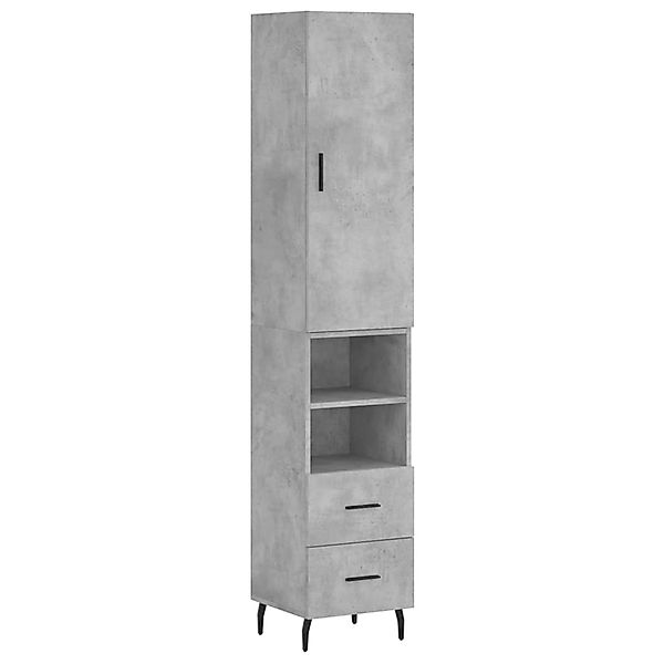 vidaXL Highboard Betongrau 34,5x34x180 cm Holzwerkstoff 3198933 günstig online kaufen