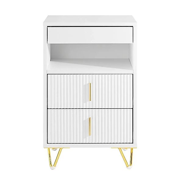 SoBuy Nachttisch Nachtschrank mit 3 Schubladen und Ablagefach Beistelltisch günstig online kaufen