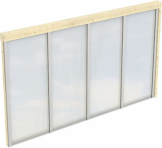 Skan Holz Polycarbonat Seitenwand für Terrassenüberdachung 400/389 cm Tiefe günstig online kaufen