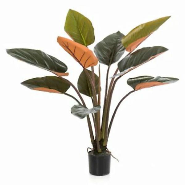 Emerald Künstlicher Philodendron 120 cm Grün und Burgunderrot Kunstpflanze günstig online kaufen