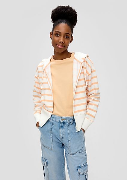 QS Sweatshirt Sweatjacke aus Baumwollstretch günstig online kaufen
