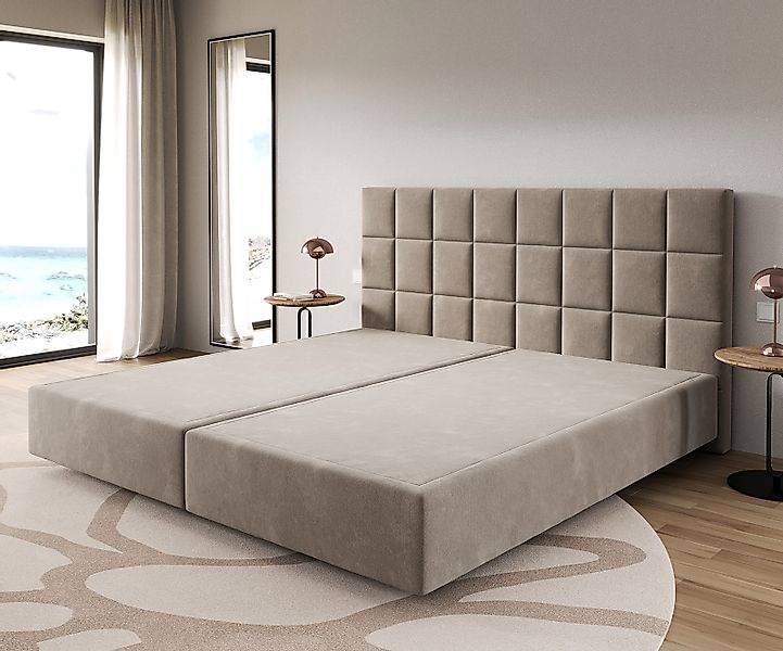 DELIFE Bettgestell Dream-Fine, Mikrofaser Beige 200x200 günstig online kaufen
