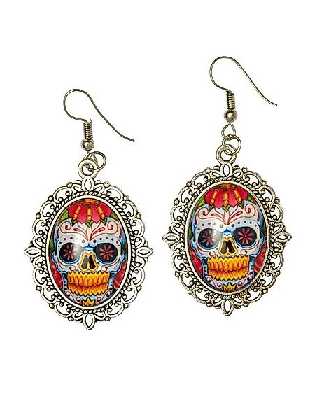 Metamorph Paar Ohrhaken Dia de los Muertos Ohrringe, Ohrschmuck im mexikani günstig online kaufen