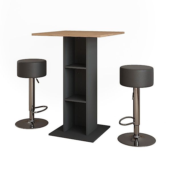 Vicco Bartisch Repose, Anthrazit/Goldkraft Eiche, 75 günstig online kaufen