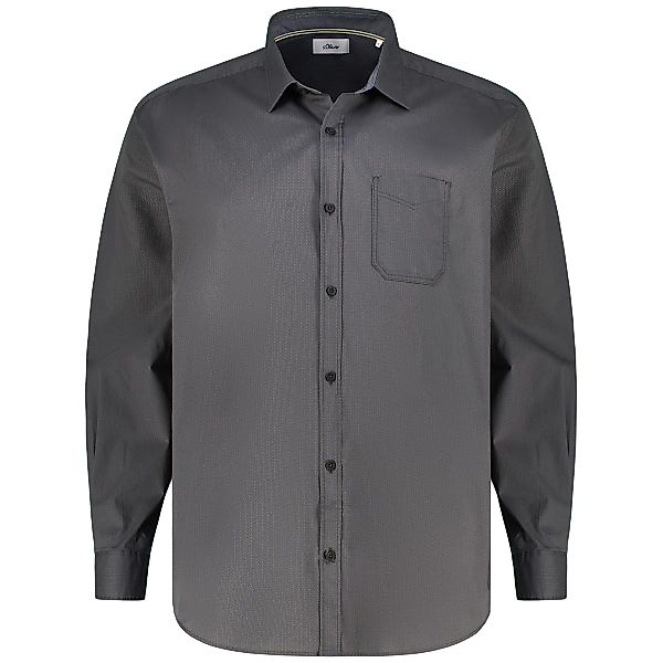 s.Oliver Freizeithemd aus Baumwolle Farbe schwarz Größe: 5XL günstig online kaufen