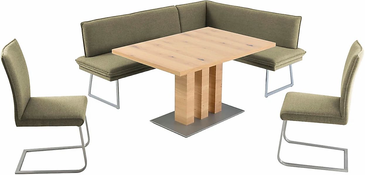 K+W Komfort & Wohnen Essgruppe "Santos III" 4 Stk. tlg. gepolsterte Eckbank günstig online kaufen