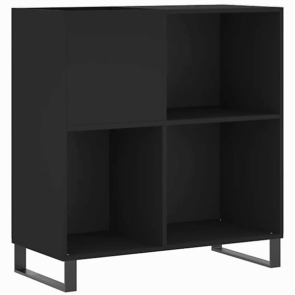 vidaXL Media-Regal Plattenschrank Schwarz 84,5x38x89 cm günstig online kaufen