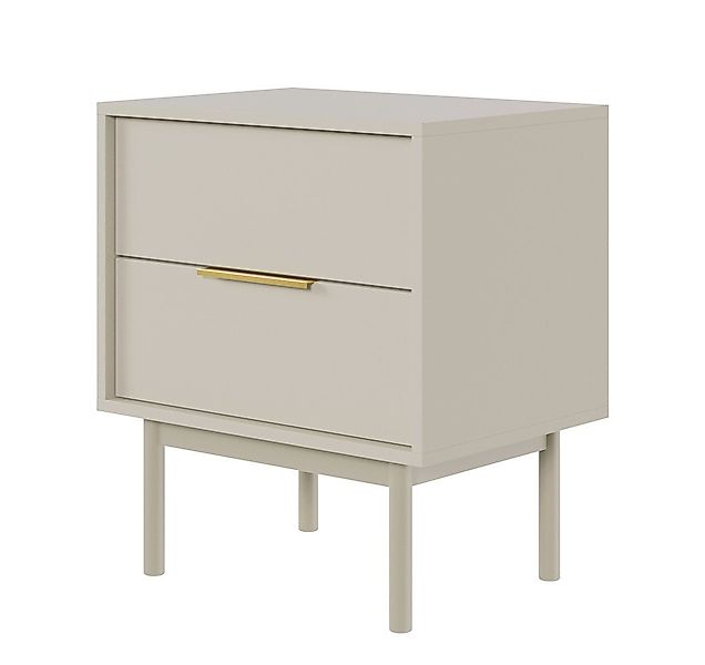 Selsey Nachttisch VIVIARO, 2 Schublanden mit Soft-Close-Funktion und goldfa günstig online kaufen