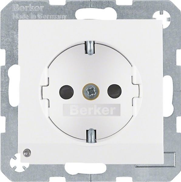 Berker SCHUKO-Steckdose pws/matt LED-Orientierungsl. 41091909 - 41091909 günstig online kaufen