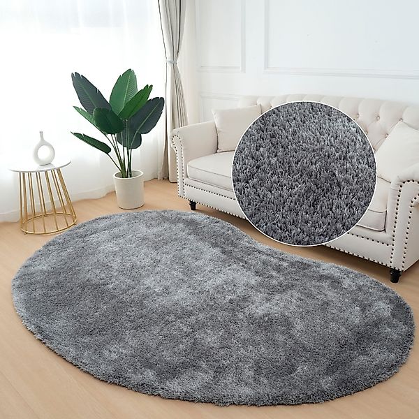 Bruno Banani Hochflor-Teppich Dana Bean shape, günstig online kaufen