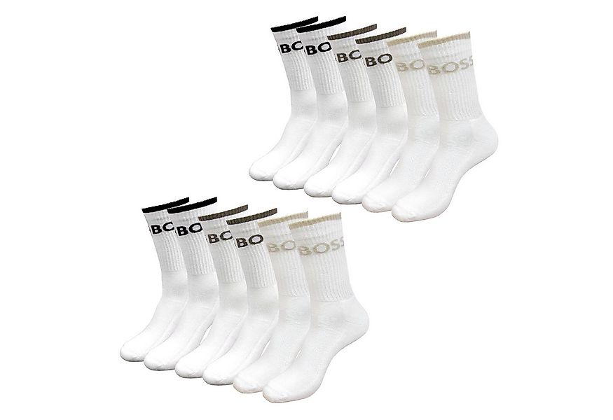BOSS Freizeitsocken QS Stripe CC (6-Paar) mit plakativem BOSS-Logo günstig online kaufen