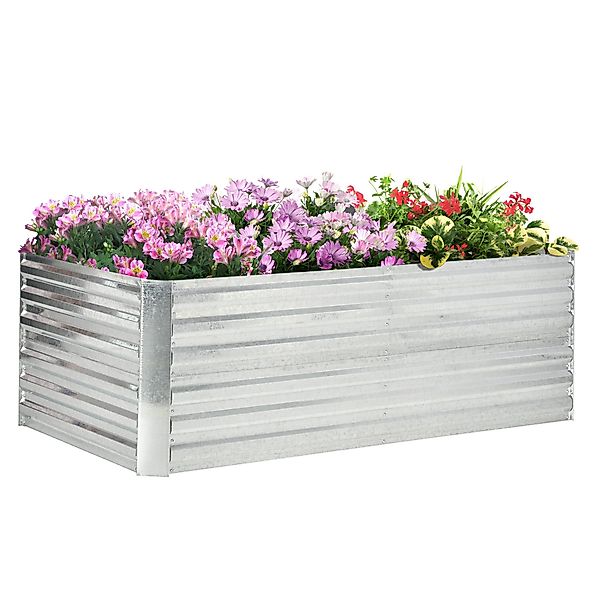 Outsunny Hochbeet aus Stahl, steckbar (Pflanzkasten, günstig online kaufen