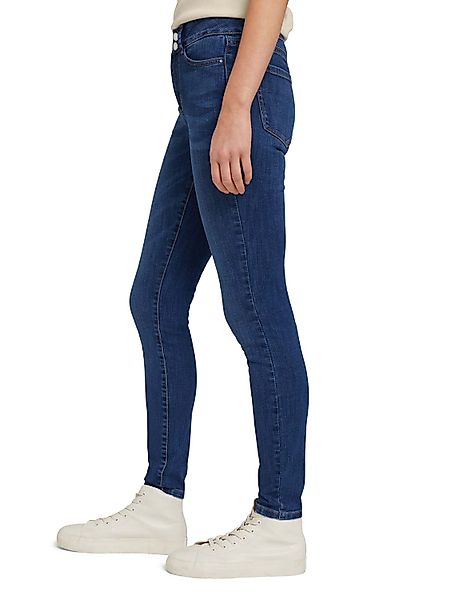 Tom Tailor Denim Damen Jeans Nela - Extra Skinny Fit - Blau - Used Dark Sto günstig online kaufen