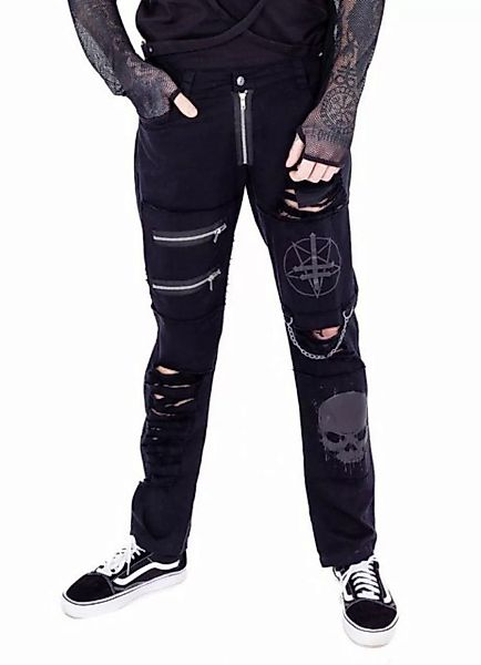 Vixxsin Stoffhose Cursed Distressed Punk Slashed Gothic Pants günstig online kaufen