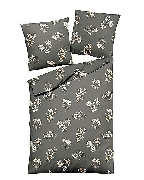 JACK Bettwäsche JACK by Dormisette 135x200cm / 155x220cm Blumen Anthrazit H günstig online kaufen