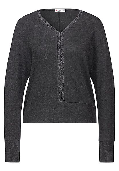 STREET ONE Langarmshirt mit V-Ausschnitt günstig online kaufen