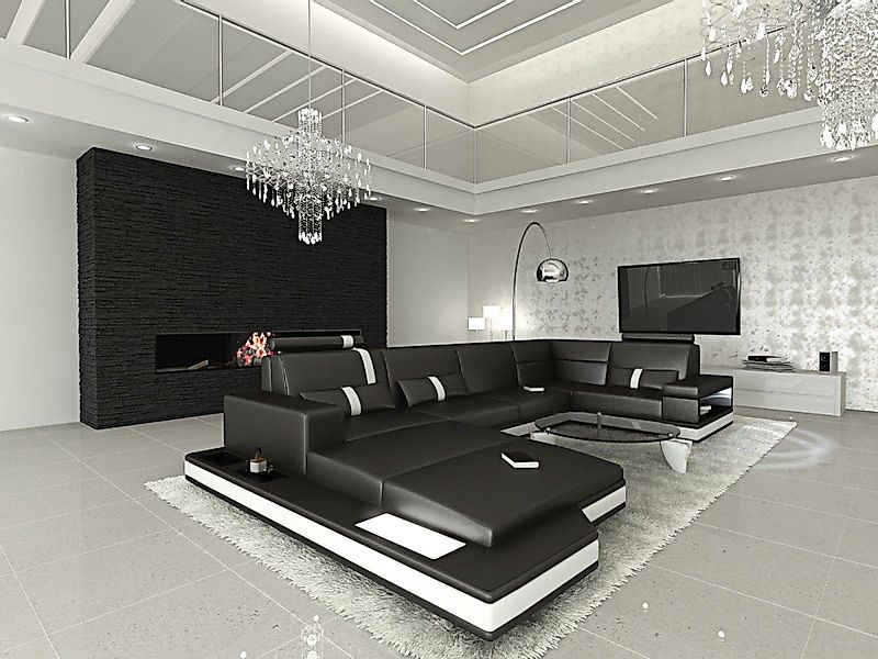Sofa Dreams Wohnlandschaft Ledersofa Ledercouch Messana günstig online kaufen