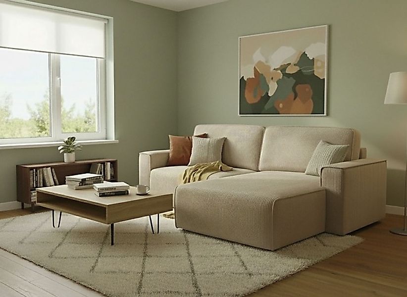 Home affaire Ecksofa »Chance, Recamiere beidseitig montierbar, Schlaffunkti günstig online kaufen