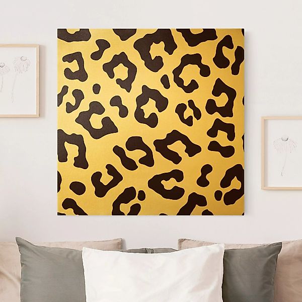 Leinwandbild Gold Leoparden Print günstig online kaufen
