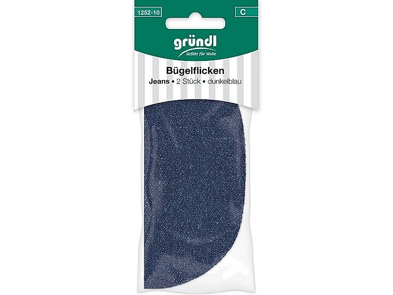 Gründl Patchies Gründl Bügelflicken Jeans 2 Stück dunkelblau, 100 % Baumwol günstig online kaufen