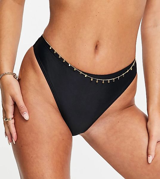 South Beach – Mix and Match – Tanga-Bikinihose in Schwarz günstig online kaufen