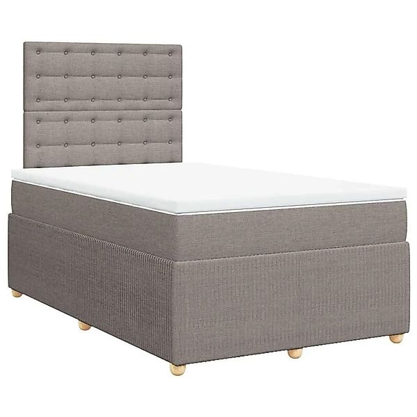 vidaXL Boxspringbett mit Matratze Taupe 120x190 cm Stoff 3294313 günstig online kaufen