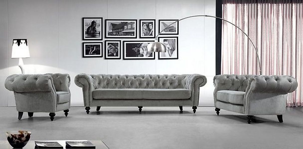 JVmoebel Sofa Chesterfield Big XXL Sofagarnitur Polster Set Couch Sofa Garn günstig online kaufen