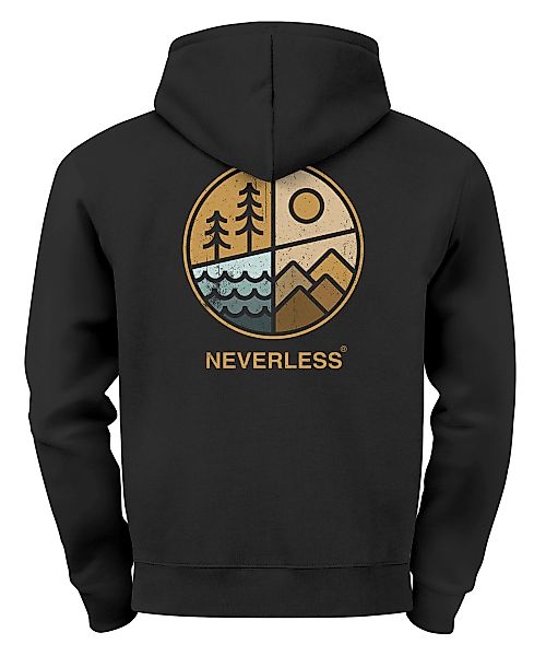 Neverless Hoodie Hoodie Backprint Herren Natur günstig online kaufen
