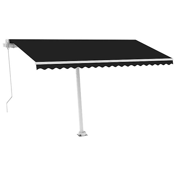 vidaXL Markise Manuell Einziehbar mit LED 400x300 cm Anthrazit 3069544 günstig online kaufen