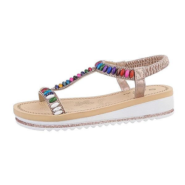 Ital-Design Damen Freizeit Riemchensandalette (86016936) Keilabsatz/Wedge günstig online kaufen