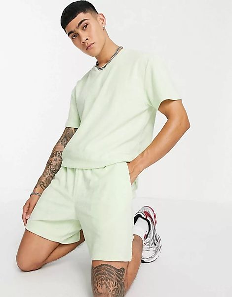 ASOS 4505 – Sweat-Shorts aus Frottee-Grün günstig online kaufen