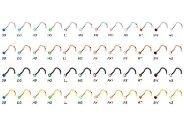 PIERCINGLINE Nasenpiercing Chirurgenstahl Nasenstecker Spirale DISC günstig online kaufen