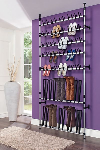 Ruco Teleskopregal, Aluminium/Kunststoff, für bis zu 50 Paar Schuhe 10 Paar günstig online kaufen
