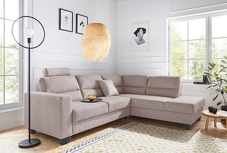 TRENDMANUFAKTUR Ecksofa "Chamber, zeitlos & elegant, bequem, L-Form" inklus günstig online kaufen