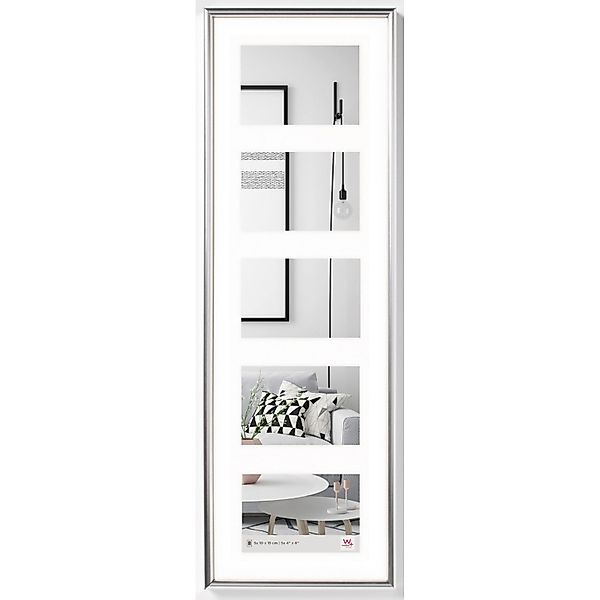 walther design Galeria Kunststoff Galeriebilderrahmen  5x 10x15 cm Silber günstig online kaufen