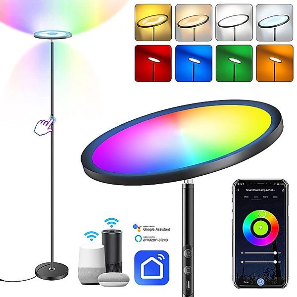 LMaxhome LED Stehlampe Smart Weiß+RGBWW Dimmbar günstig online kaufen