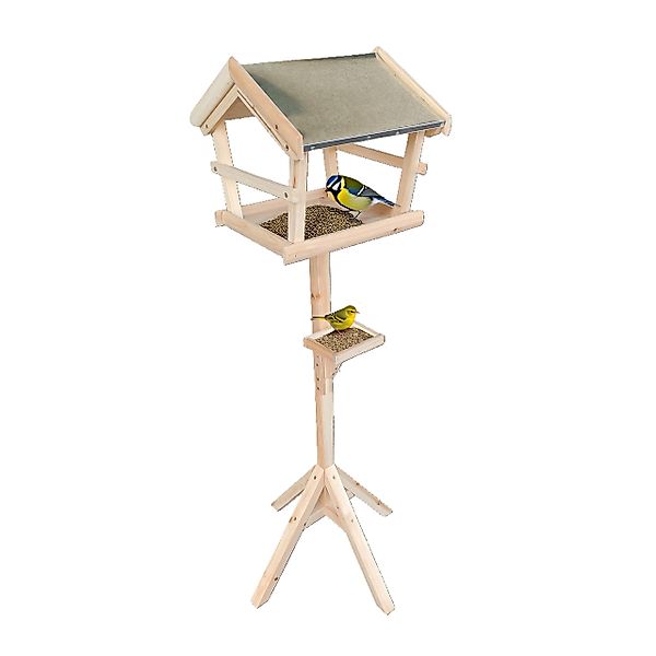 relaxdays Vogelhaus Vogelfutterhaus aus Tannenholz, natur günstig online kaufen