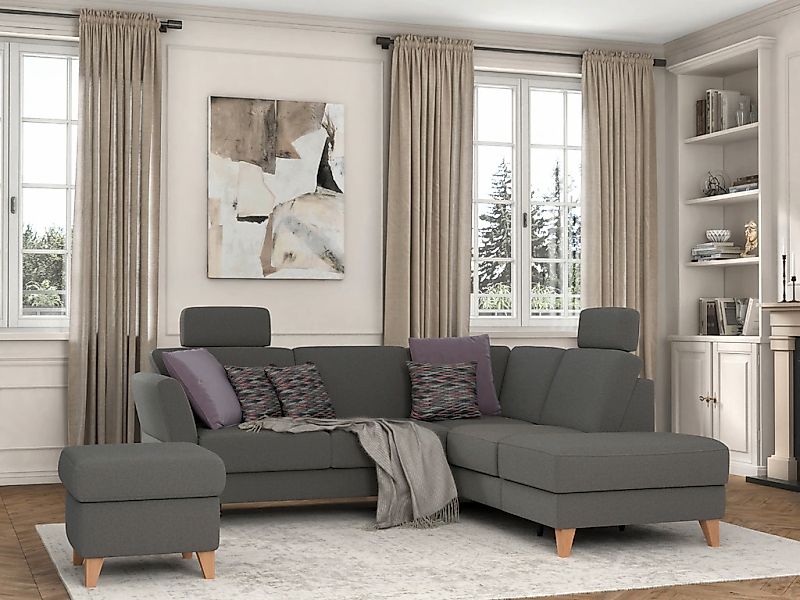 sit&more Ecksofa »Visby L-Form« Wahlweise mit Bettfunktion und Stauraum, fr günstig online kaufen