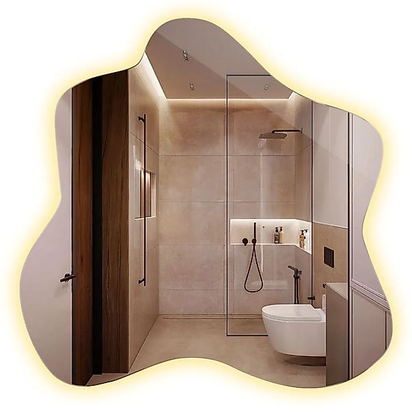 Tulup LED Spiegel LED Spiegel Unregelmäßig 48,3x47,9 cm LED Badezimmerspieg günstig online kaufen