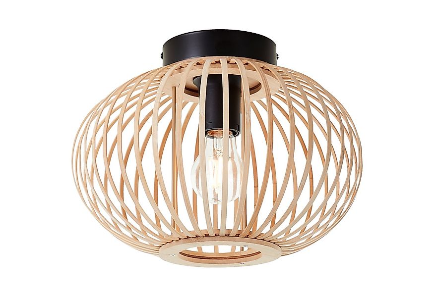 Lightbox Deckenleuchte, ohne Leuchtmittel, Deckenlampe, 30 cm, E27, Bambus/ günstig online kaufen