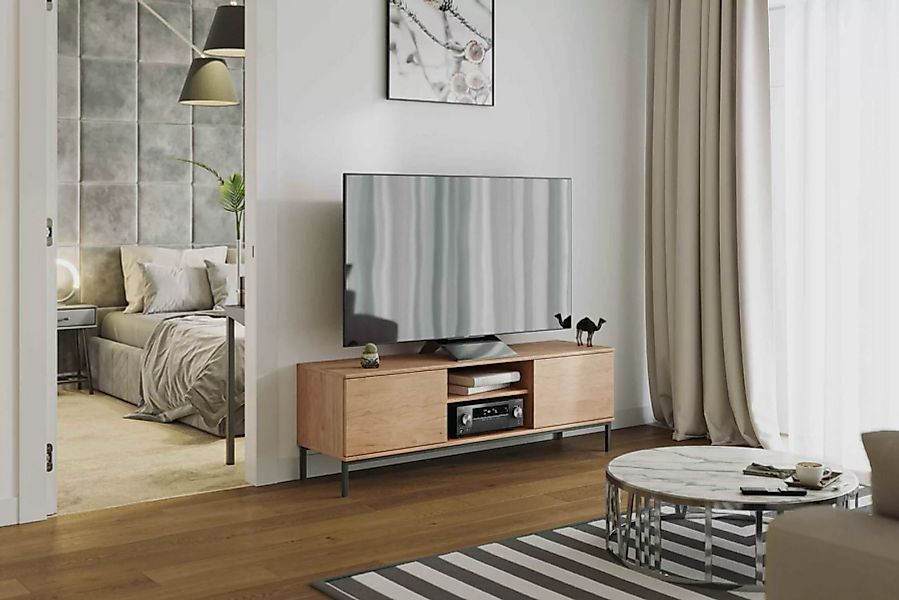 Furnix TV-Schrank FORSETTI RTV2D Fernsehschrank 2 Türen 2 offene Regale 150 günstig online kaufen