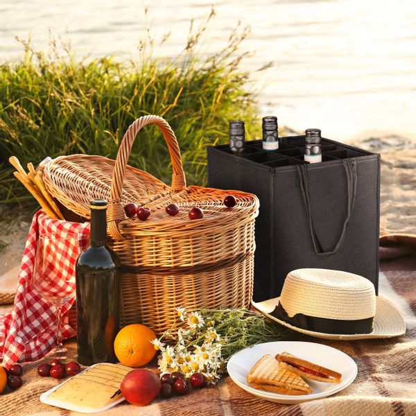 relaxdays Tragetasche Flaschentasche für 9 Flaschen günstig online kaufen